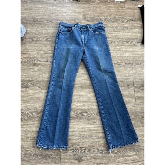 Levi’s 517 0217 XX Jeans 34x31 Bootcut Flare Made in USA Vintage 1970s Talon Zip - Picture 1 of 10